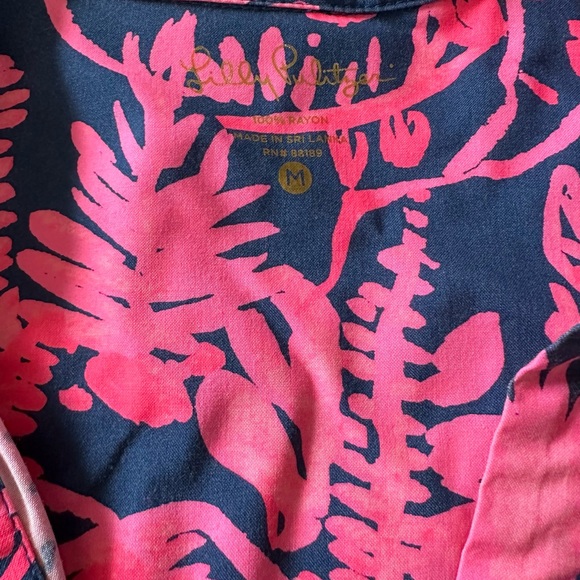 Lilly Pulitzer Lillith Tunic Night Caw Dress Size Medium - Picture 3 of 4